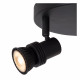 Faretto da soffitto in metallo con triplo diffusore orientabile