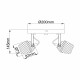 Faretto da soffitto in metallo doppio diffusore orientabile dal design moderno