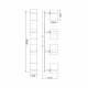 Faretto da soffitto in metallo e quattro diffusori orientabili in vetro
