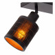 Faretto da soffitto moderna struttura in metallo e doppio diffusore in rattan
