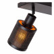 Faretto da soffitto moderna struttura in metallo e doppio diffusore in rattan