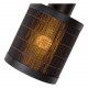 Faretto da soffitto moderna struttura in metallo e doppio diffusore in rattan