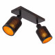 Faretto da soffitto moderna struttura in metallo e doppio diffusore in rattan