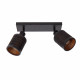 Faretto da soffitto moderna struttura in metallo e doppio diffusore in rattan