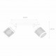 Faretto da soffitto moderna struttura in metallo e doppio diffusore in rattan