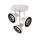 Faretto da soffitto moderno in acciaio con triplo diffusore orientabile