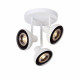 Faretto da soffitto moderno in acciaio con triplo diffusore orientabile