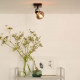 Faretto da soffitto moderno in alluminio con diffusore orientabile in vetro