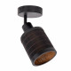 Faretto da soffitto moderno struttura in metallo e diffusore in rattan