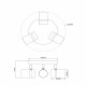 Faretto da soffitto rotondo in metallo con tre diffusori orientabili in vetro