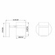Faretto da soffitto struttura in metallo e diffusore orientabile in vetro