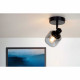 Faretto dal design moderno in metallo e diffusore orientabile in vetro