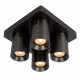Faretto in alluminio con 4 LED orientabili e dimmerabili dal design moderno