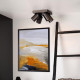 Faretto in alluminio con 4 LED orientabili e dimmerabili dal design moderno
