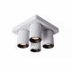 Faretto in alluminio con 4 LED orientabili e dimmerabili dal design moderno