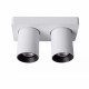 Faretto in alluminio con doppio LED orientabile e dimmerabile dal design moderno