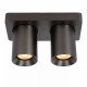 Faretto in alluminio con doppio LED orientabile e dimmerabile dal design moderno