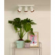 Faretto in alluminio con triplo LED orientabile e dimmerabile dal design moderno