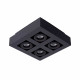 Faretto in alluminio dal design moderno con 4 diffusori LED orientabili