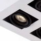 Faretto in alluminio dal design moderno con 4 diffusori LED orientabili