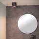 Faretto in alluminio quadrata e diffusore in vetro dal design moderno