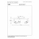 Faretto in metallo con triplo diffusore orientabile dal design minimalista