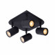 Faretto in metallo moderno a led dimmerabile con 4 diffusori orientabili