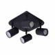 Faretto in metallo moderno a led dimmerabile con 4 diffusori orientabili
