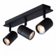 Faretto in metallo moderno a led dimmerabile con triplo diffusore orientabile