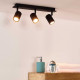 Faretto in metallo moderno a led dimmerabile con triplo diffusore orientabile