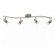 Faretto lineare LED in metallo con 4 diffusori orientabili dal design moderno
