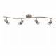 Faretto lineare LED in metallo con 4 diffusori orientabili dal design moderno
