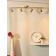 Faretto lineare LED in metallo con 4 diffusori orientabili dal design moderno