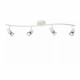 Faretto lineare LED in metallo con 4 diffusori orientabili dal design moderno