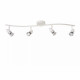 Faretto lineare LED in metallo con 4 diffusori orientabili dal design moderno