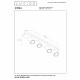 Faretto moderno a LED dimmerabile in alluminio con 4 diffusori orientabili
