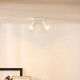 Faretto moderno a LED dimmerabile in alluminio con doppio diffusore orientabile