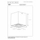 Faretto quadrato con struttura moderna in alluminio con diffusore orientabile