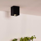 Faretto quadrato con struttura moderna in alluminio con diffusore orientabile