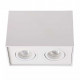 Faretto quadrato struttura moderna in alluminio con doppio diffusore orientabile