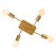 Lampada a soffitto con struttura in metallo e 4 diffusori dal design moderno