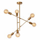 Lampada a soffitto con struttura in metallo e sei diffusori dal design moderno