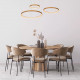 Lampada a sospensione a LED con triplo cerchio dal design moderno ed elegante