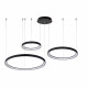Lampada a sospensione a LED con triplo cerchio dal design moderno ed elegante
