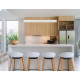 Lampada a sospensione a LED lineare con struttura in metallo dal design moderno