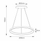 Lampada a sospensione a LED rotonda dal design moderno ed elegante