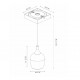 Lampada a sospensione bagno con struttura in allumino dal design moderno