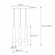 Lampada a sospensione con 3 diffusore a LED dal design moderno ed elegante
