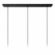 Lampada a sospensione con 3 diffusori con paralume in legno dal design moderno