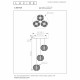 Lampada a sospensione con 3 diffusori in vetro a LED dimmerabile design moderno